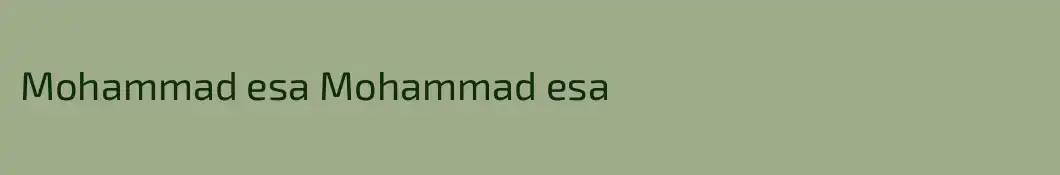 Mohammad esa Mohammad esa